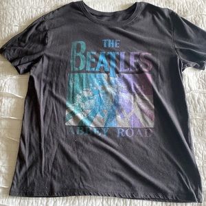 Beatles band tee grey med